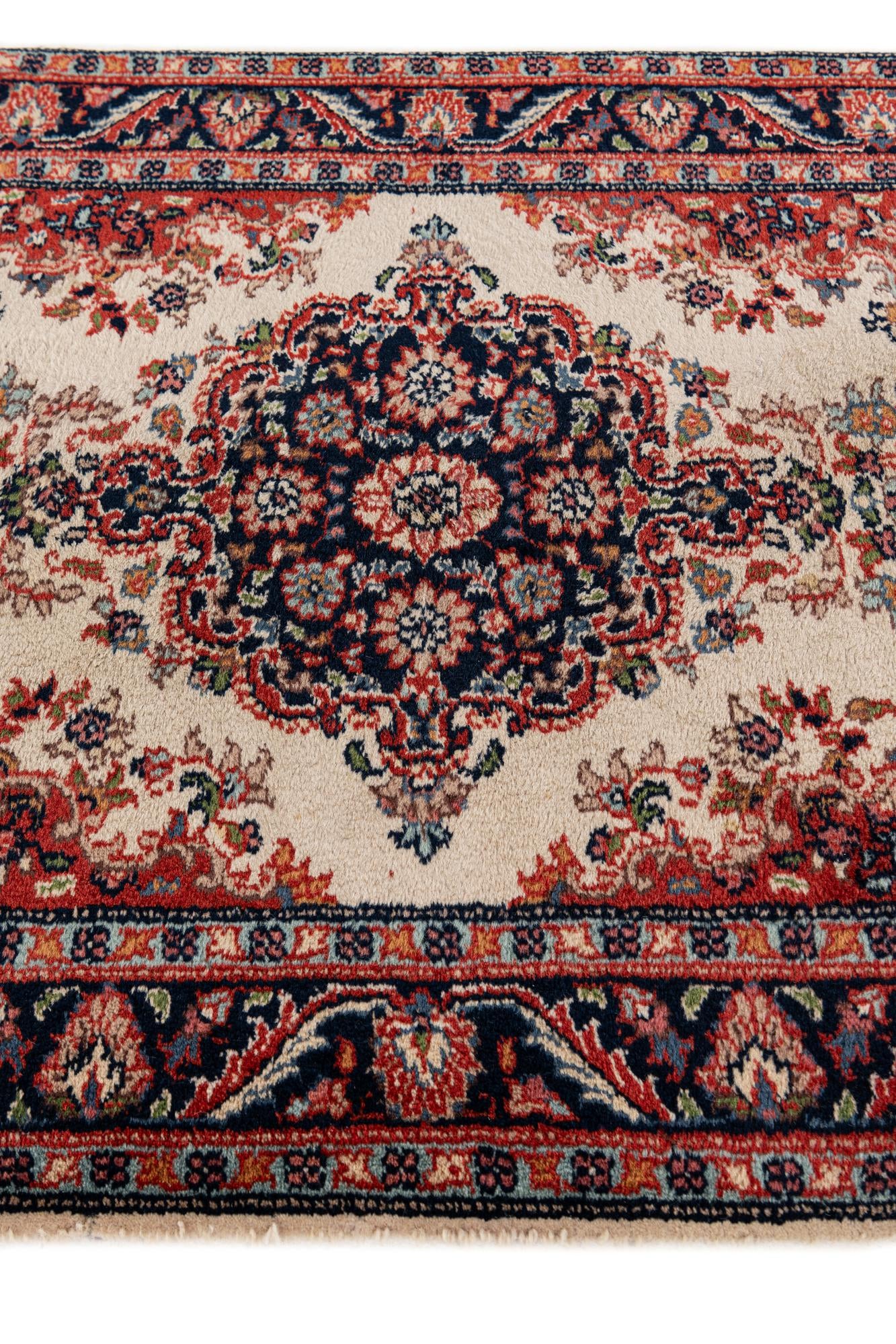 2' 8 x 9' 3 Hand Knotted Sarough Wool Runner Rug