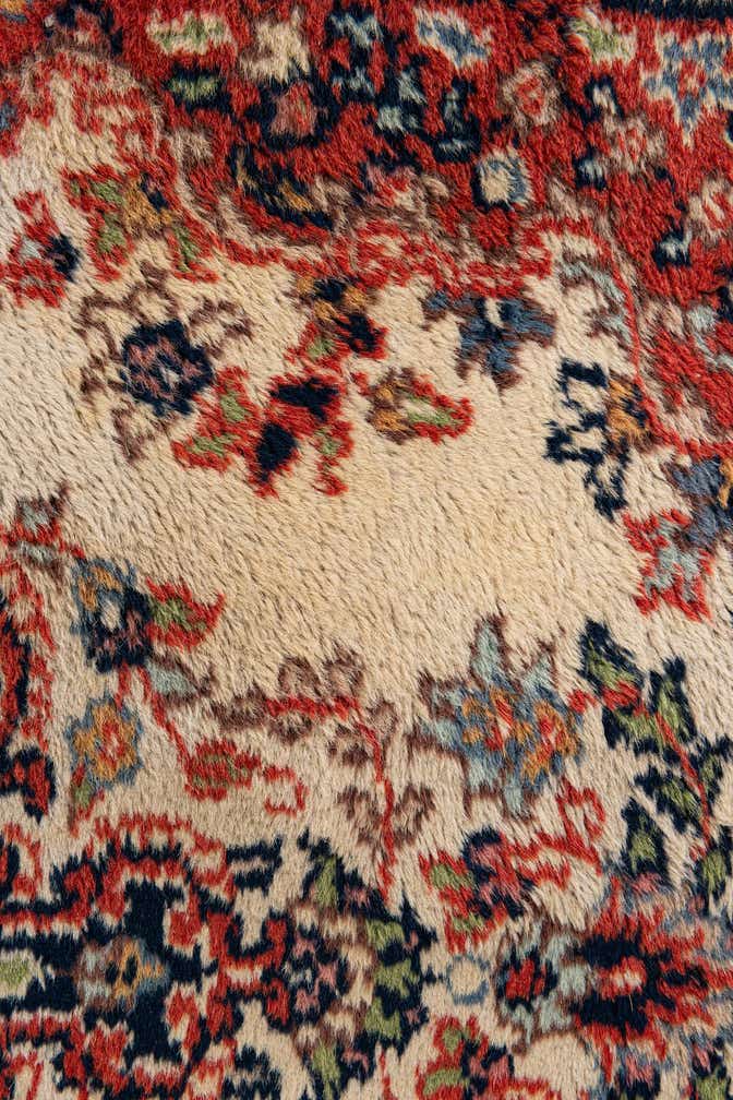 2' 8 x 9' 3 Hand Knotted Sarough Wool Runner Rug