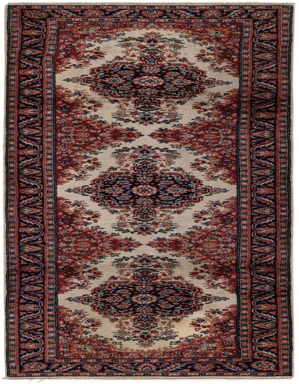 Detail image of 2' 8 x 9' 3 Hand Knotted Sarough Wool Runner Rug