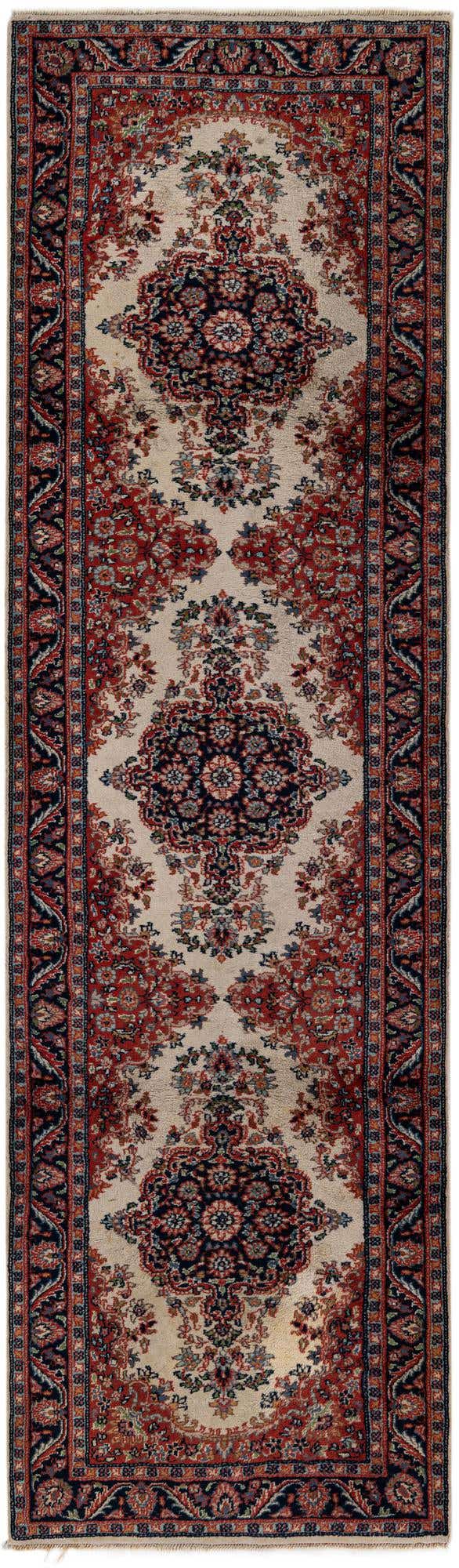 2' 8 x 9' 3 Hand Knotted Sarough Wool Runner Rug