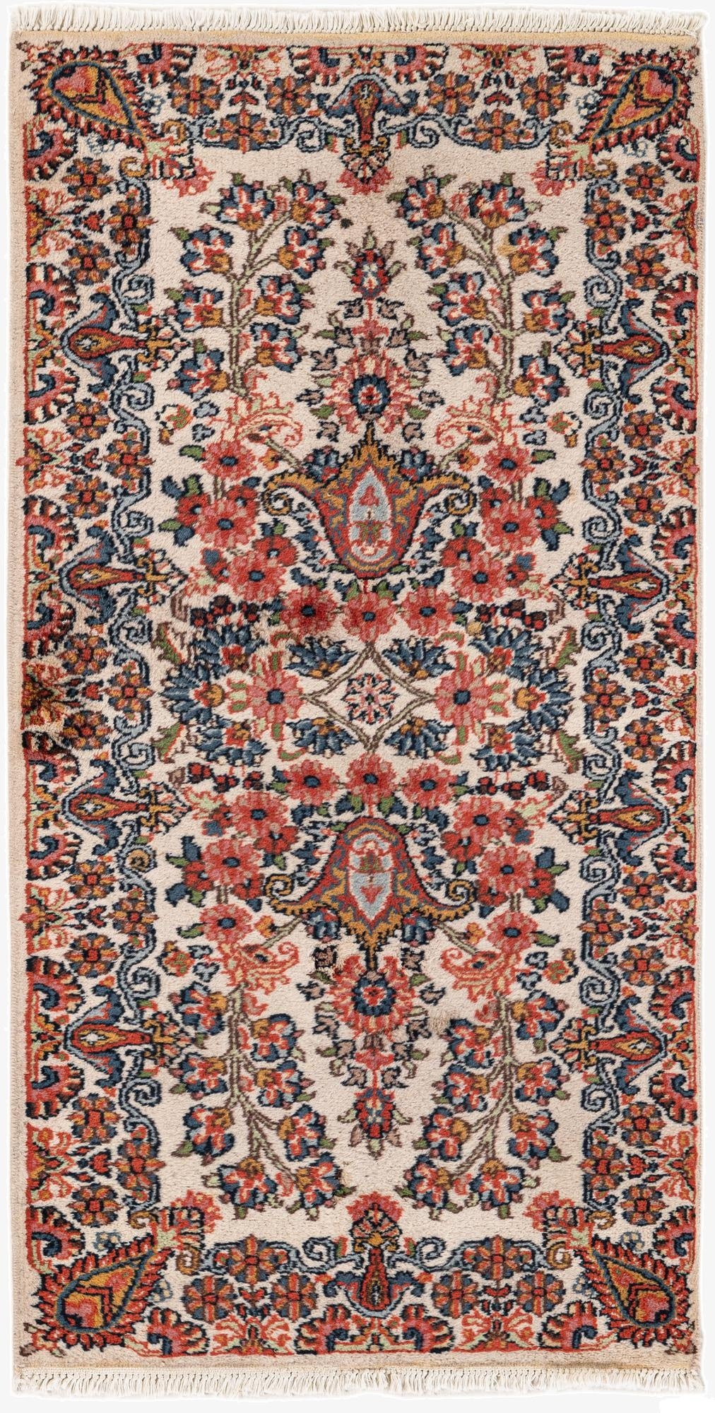 2' 1 x 4' 2  Hand Knotted Sarough Wool Runner Rug