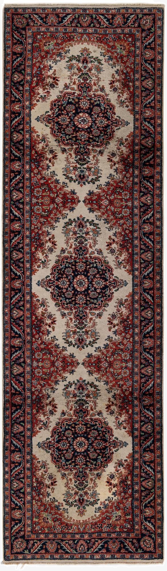 2' 8 x 9' 3  Hand Knotted Sarough Wool Runner Rug