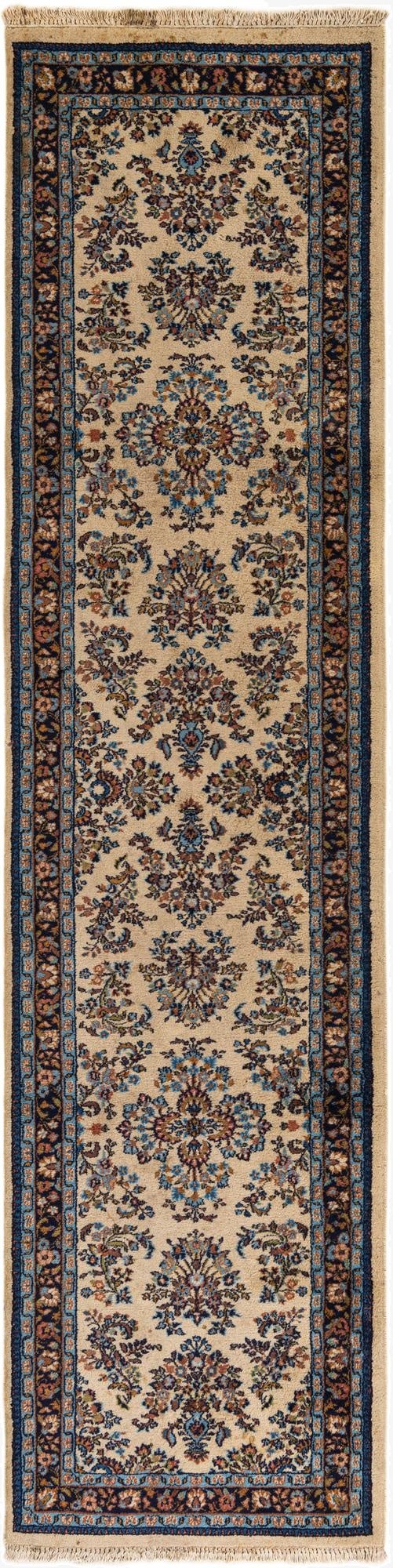2' 6 x 9' 9  Hand Knotted Sarough Oriental Wool Runner Rug