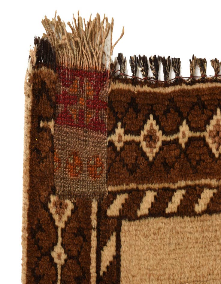 Detail image of 3' 4 x 6' 8  Hand Knotted Shiraz Persian Wool Runner Rug