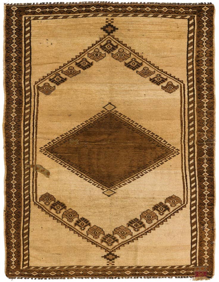 Detail image of 3' 4 x 6' 8 Hand Knotted Shiraz Persian Wool Runner Rug