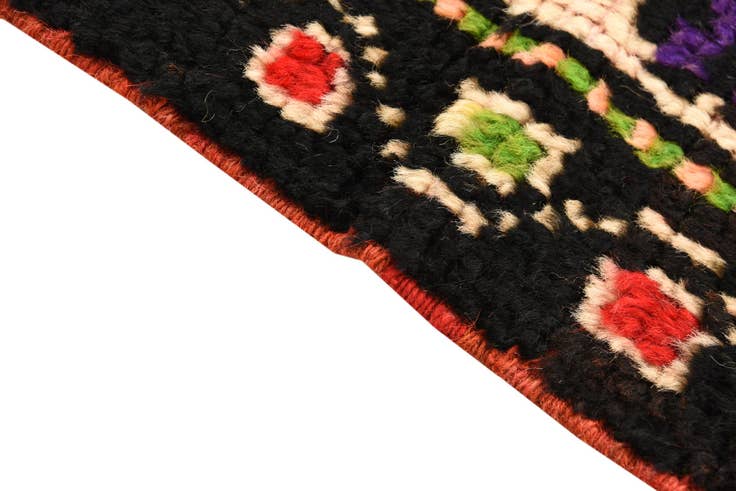 Detail image of 2' 3 x 4' 6 Hand Knotted Shiraz Persian Wool Runner Rug
