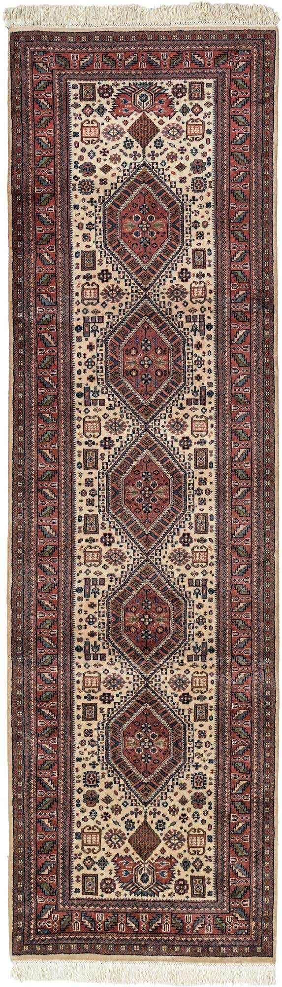 3' x 10' 3 Hand Knotted Shirvan Wool Runner Rug