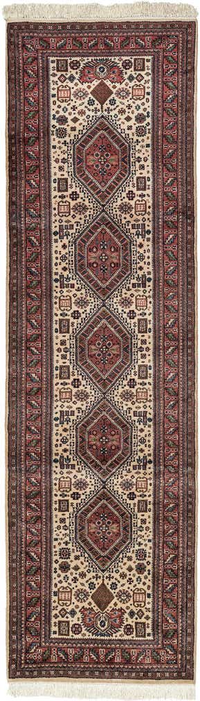 3' x 10' 3 Hand Knotted Shirvan Wool Runner Rug