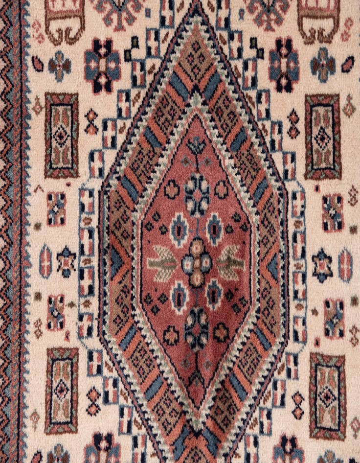 Detail image of 3' 1 x 9' 10 Hand Knotted Shirvan Wool Runner Rug