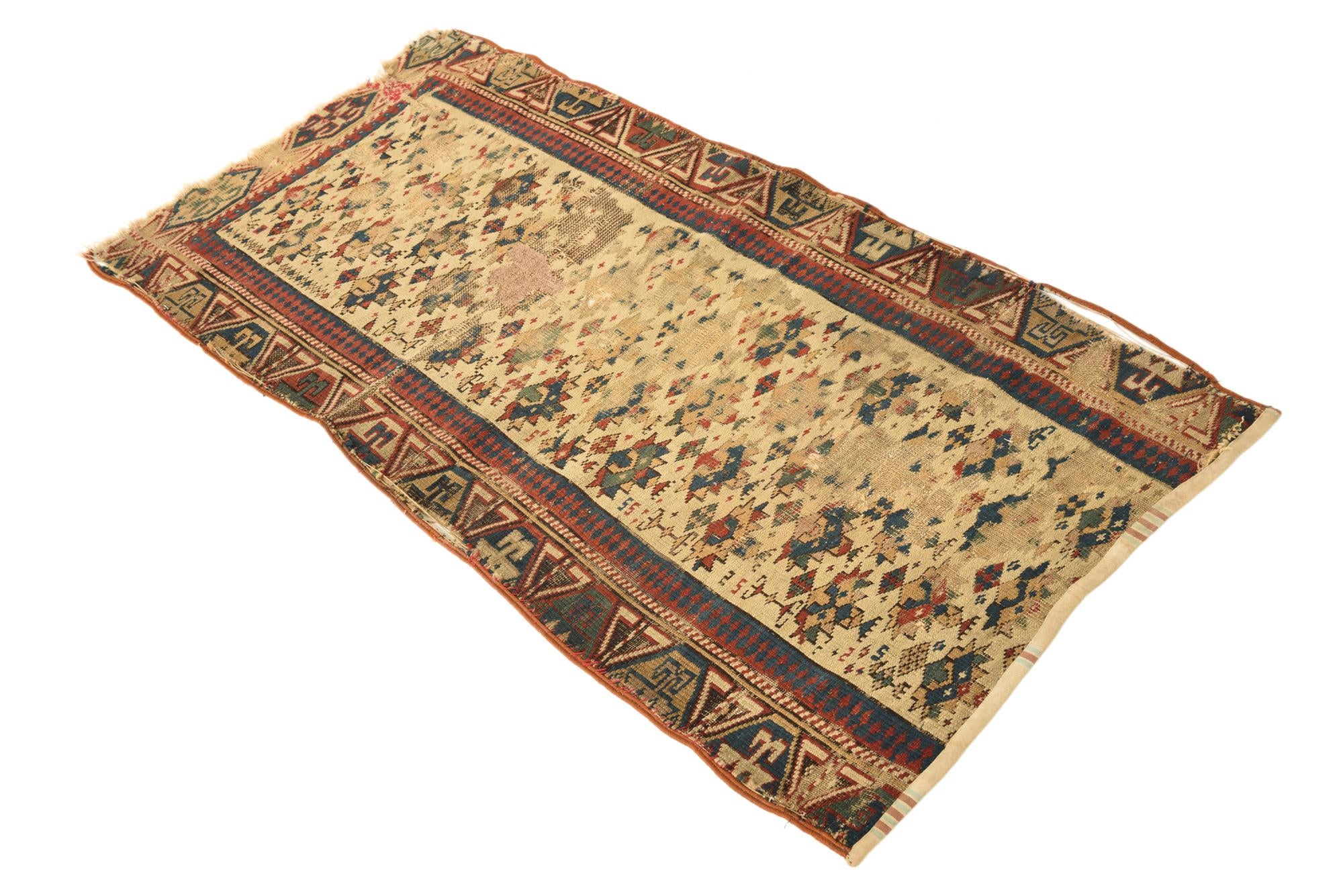 2' 2 x 4' 4 Hand Knotted Shirvan Persian Wool Runner Rug