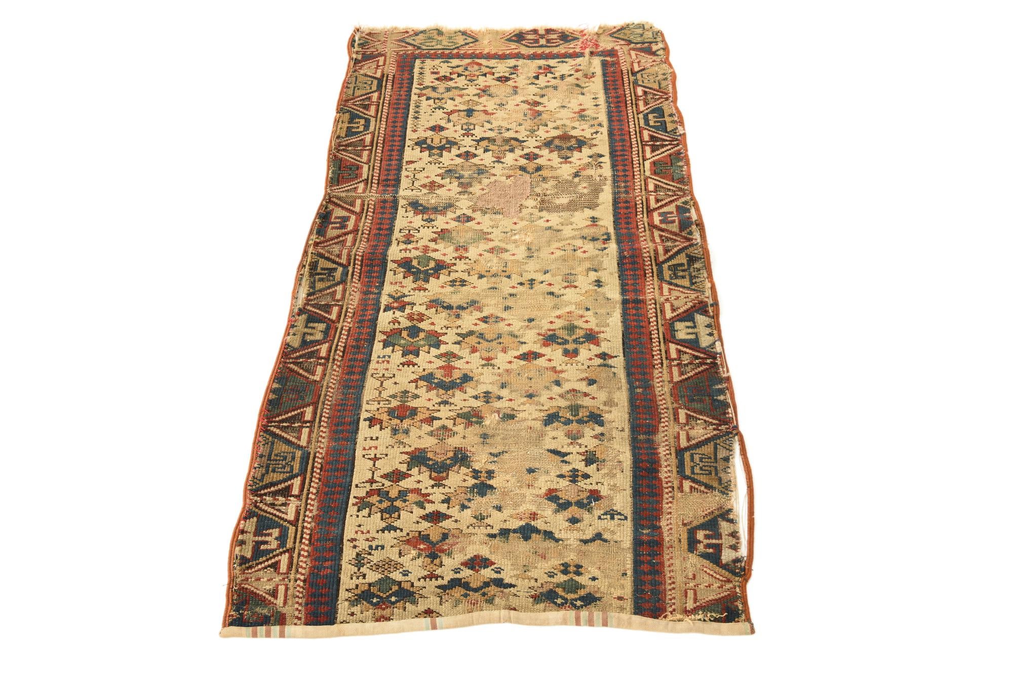 2' 2 x 4' 4 Hand Knotted Shirvan Persian Wool Runner Rug