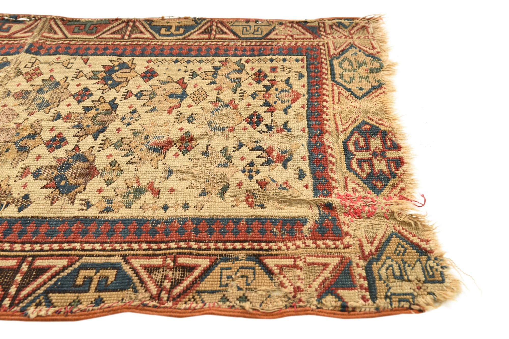 2' 2 x 4' 4 Hand Knotted Shirvan Persian Wool Runner Rug