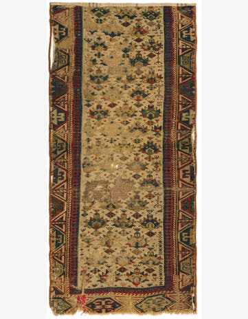 2' 2 x 4' 4 Hand Knotted Shirvan Persian Wool Runner Rug