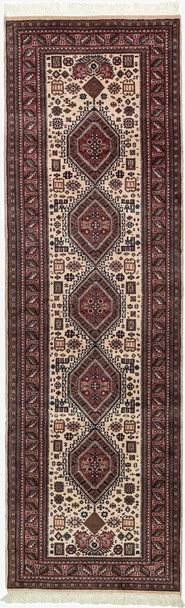 3' 1 x 9' 10  Hand Knotted Shirvan Wool Runner Rug