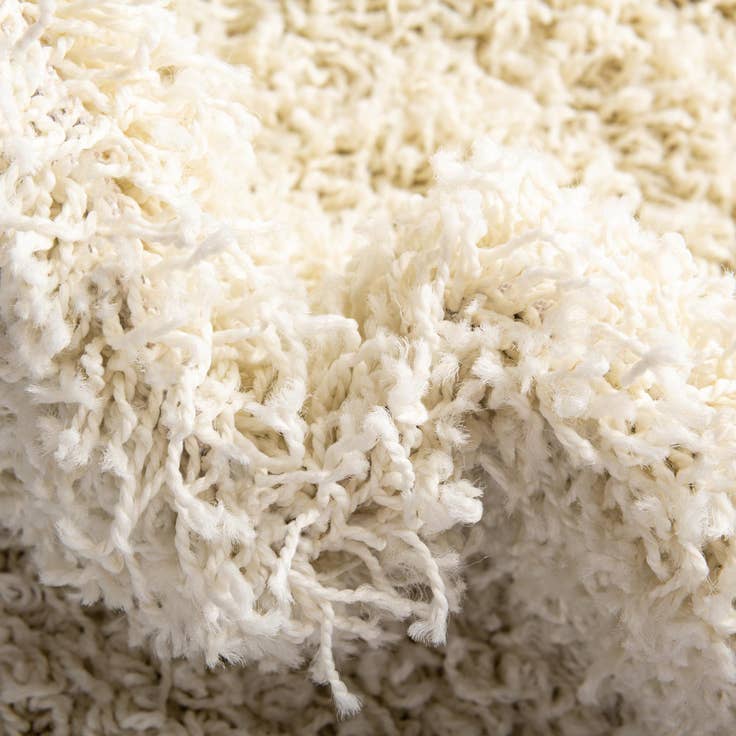 Detail image of 2' x 5' Solid Shag Runner Rug