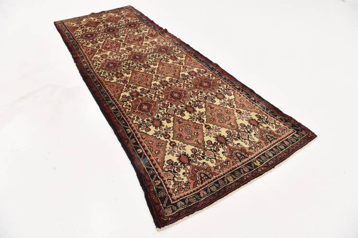 Detail image of 3' 7 x 9' 10 Hand Knotted Tafresh Persian Wool Runner Rug