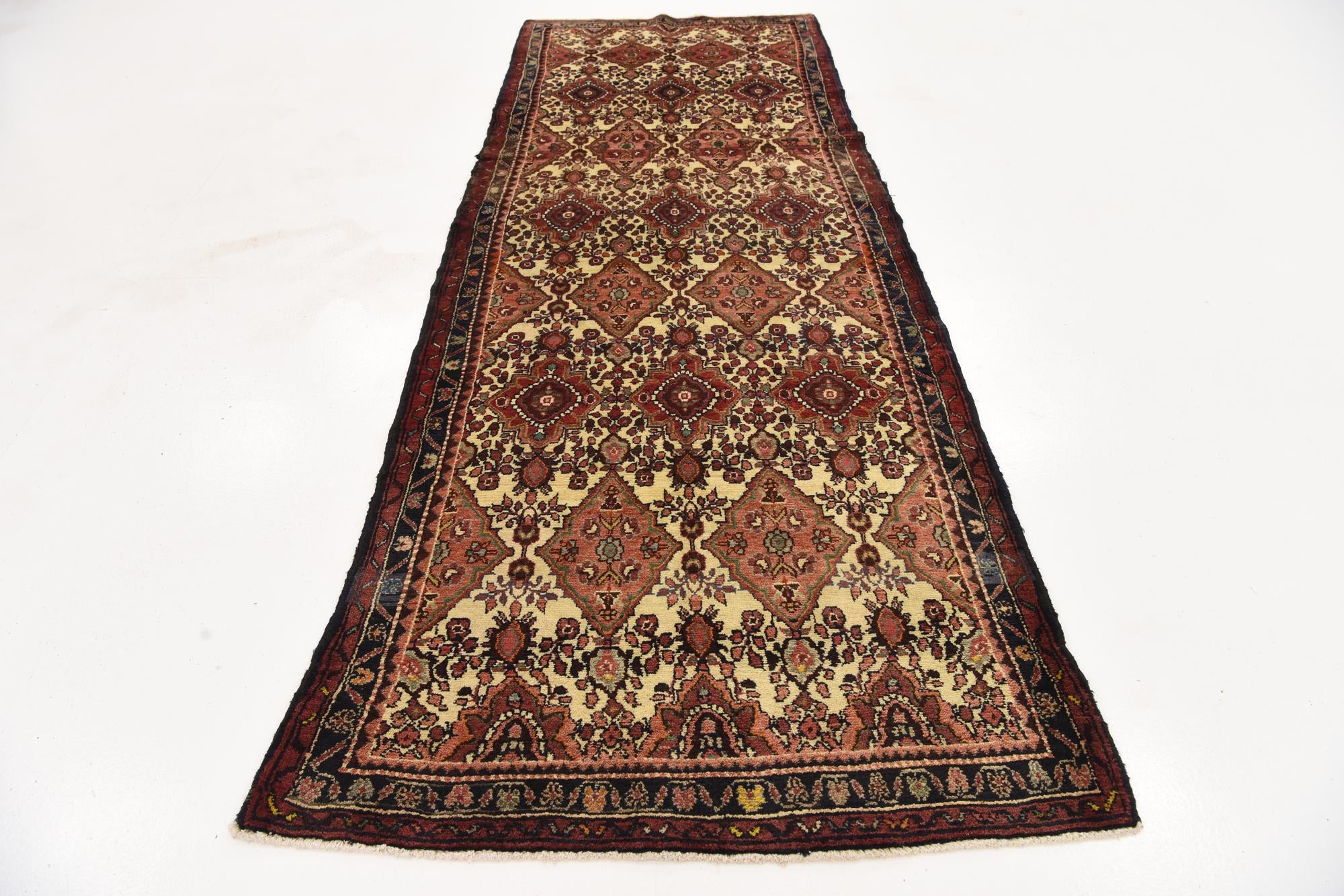 3' 7 x 9' 10 Hand Knotted Tafresh Persian Wool Runner Rug