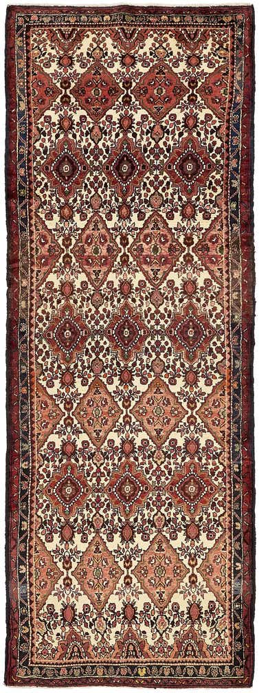 3' 7 x 9' 10 Hand Knotted Tafresh Persian Wool Runner Rug