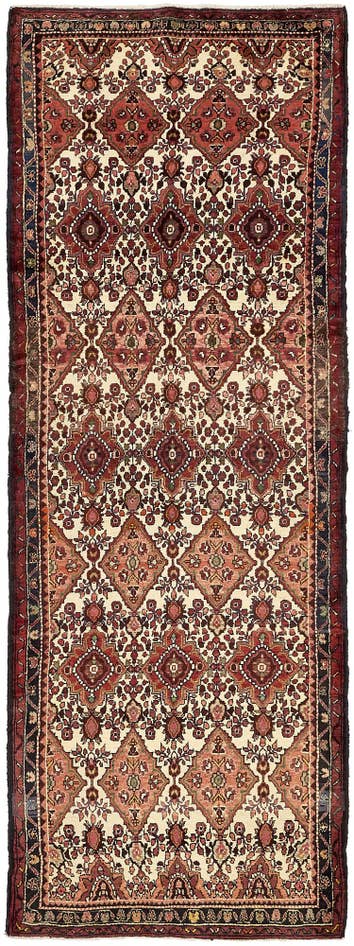 Detail image of 3' 7 x 9' 10 Hand Knotted Tafresh Persian Wool Runner Rug