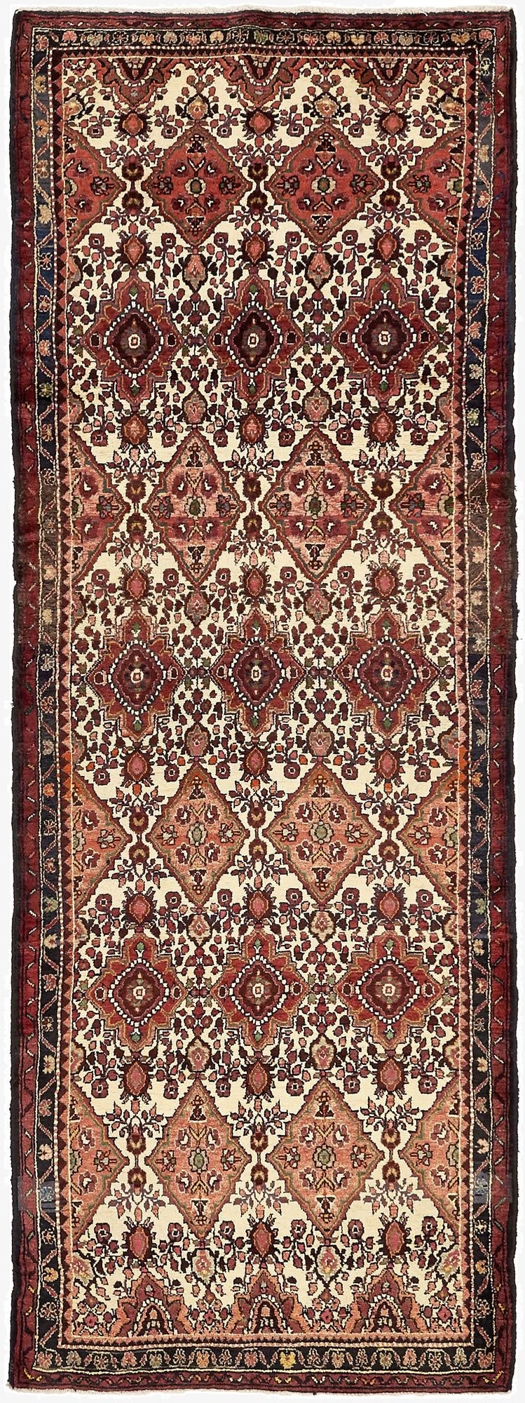 110cm x 300cm  Hand Knotted Tafresh Persian Wool Runner Rug