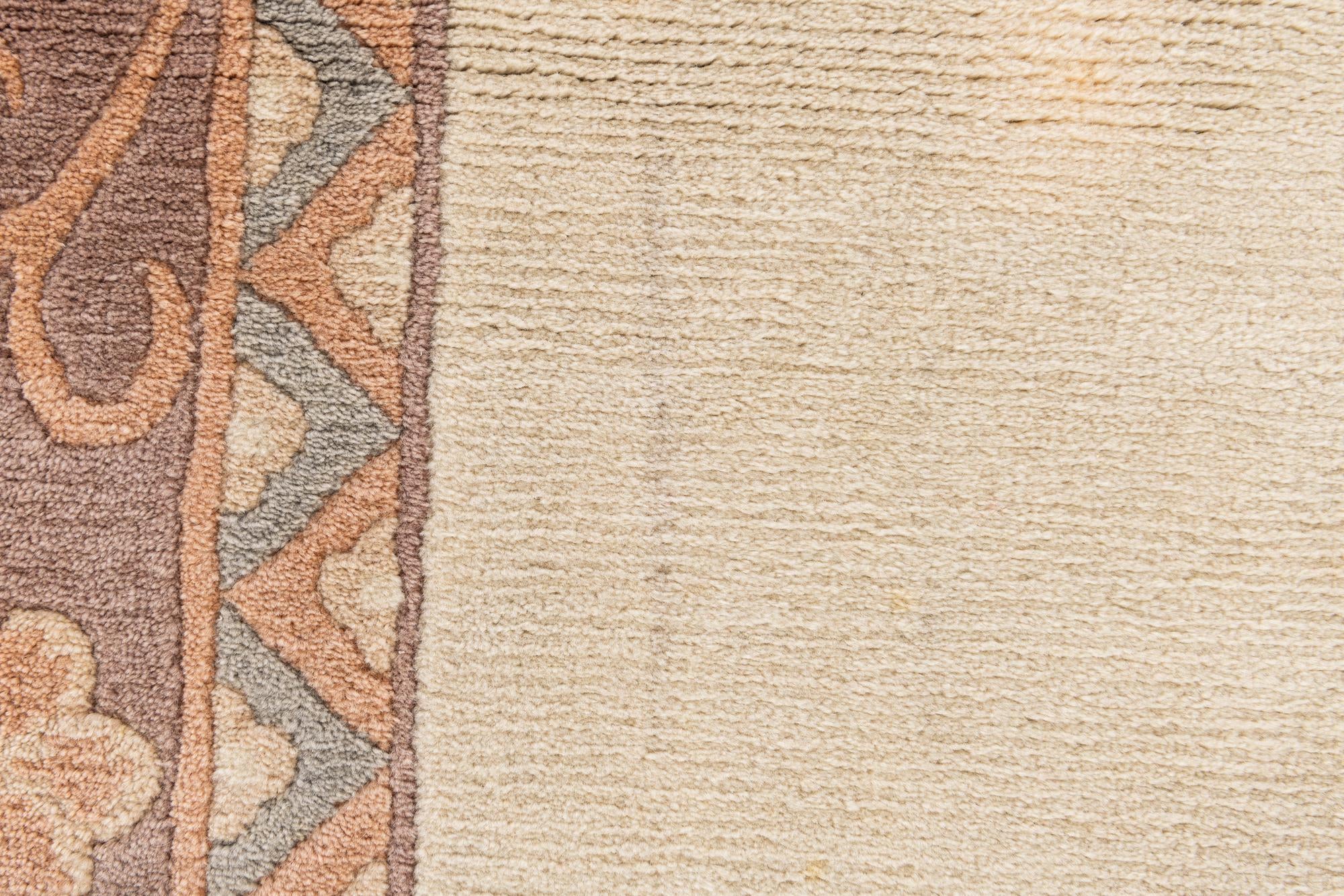 2' 8 x 9' 9 Hand Knotted Tibet Wool Runner Rug