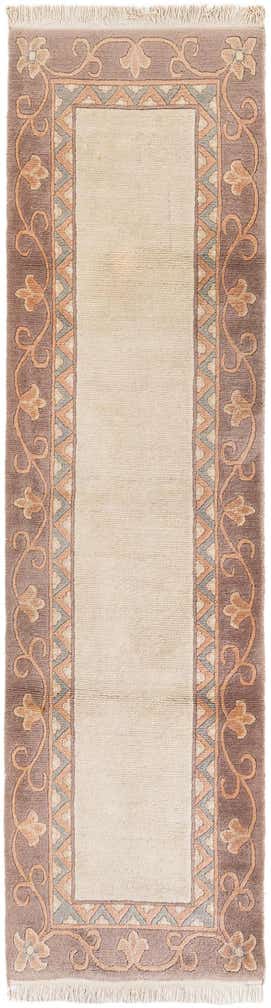 2' 8 x 9' 9 Hand Knotted Tibet Wool Runner Rug