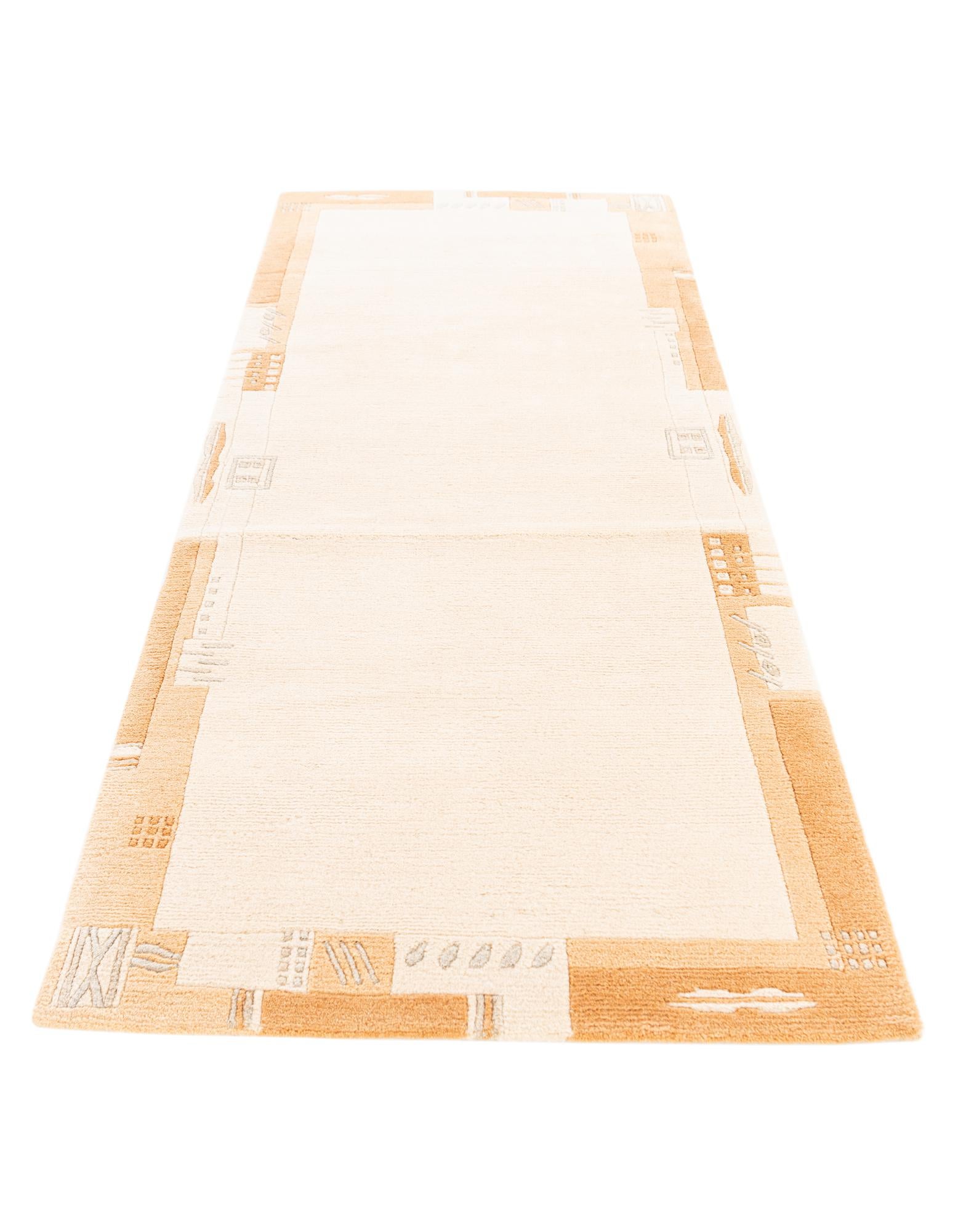 2' 9 x 6' 6 Hand Knotted Tibet Wool Runner Rug