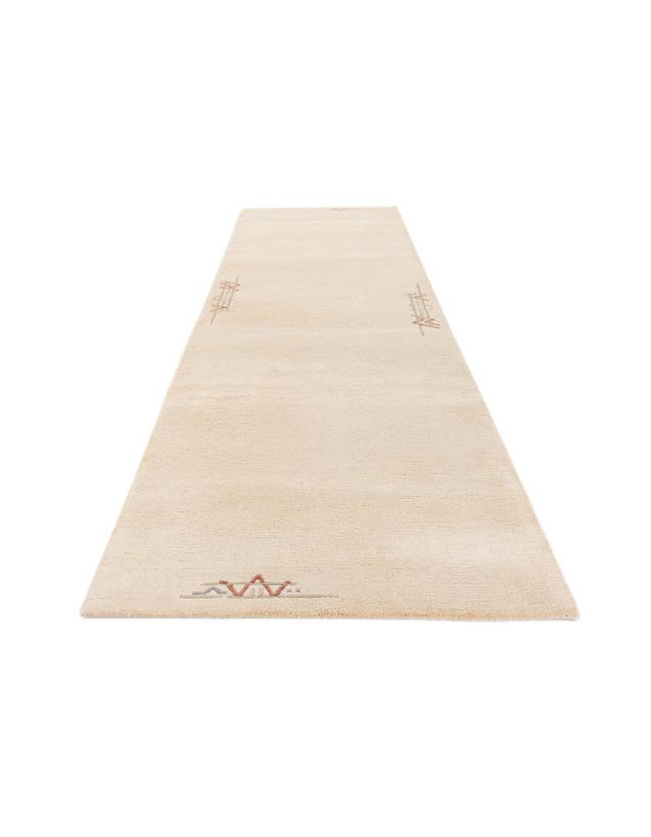 Detail image of 2' 8 x 9' 8 Hand Knotted Tibet Wool Runner Rug
