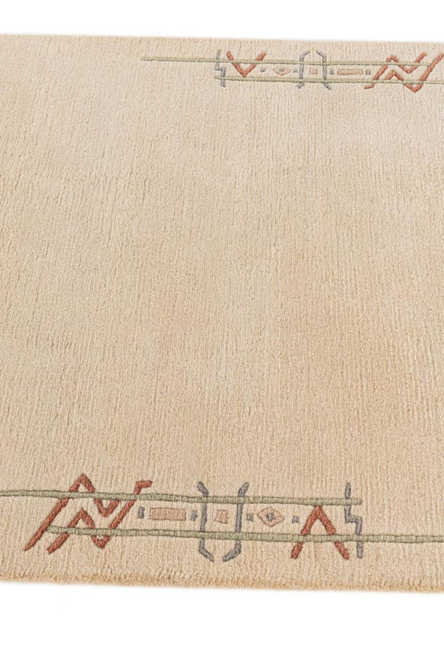 Detail image of 2' 8 x 9' 8 Hand Knotted Tibet Wool Runner Rug