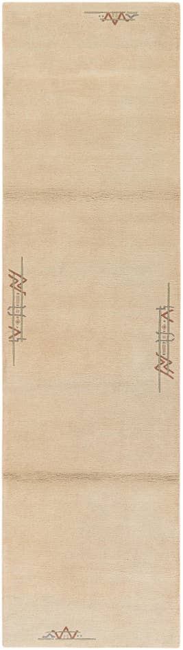 Detail image of 2' 8 x 9' 8 Hand Knotted Tibet Wool Runner Rug