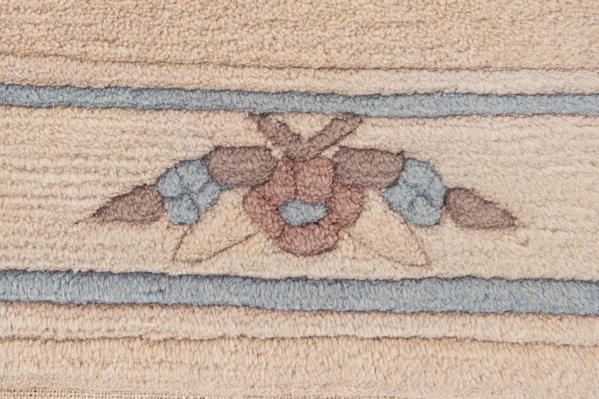 2' 4 x 11' 4 Hand Knotted Tibet Wool Runner Rug