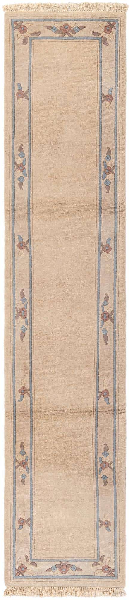 2' 4 x 11' 4 Hand Knotted Tibet Wool Runner Rug