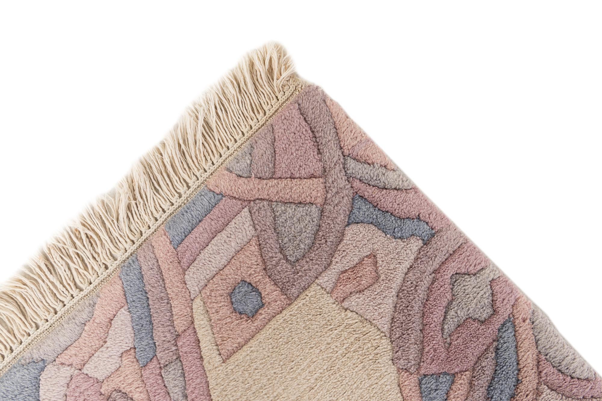2' 5 x 6' 5 Hand Knotted Tibet Wool Runner Rug