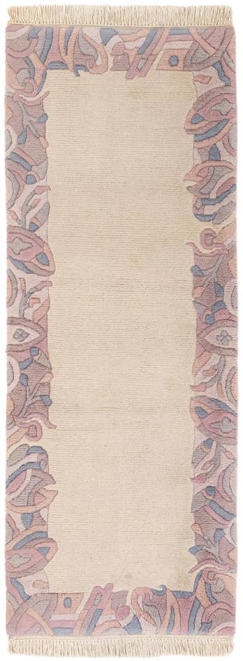 Detail image of 2' 5 x 6' 5 Hand Knotted Tibet Wool Runner Rug