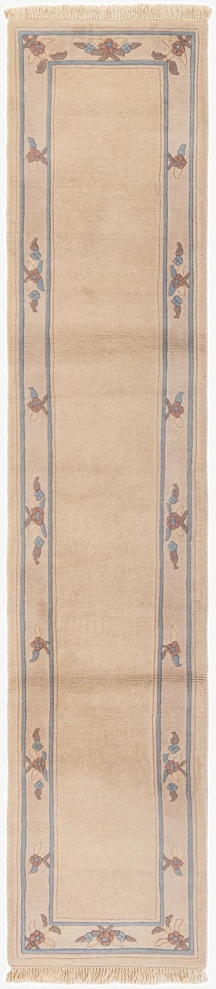 2' 4 x 11' 4  Hand Knotted Tibet Wool Runner Rug