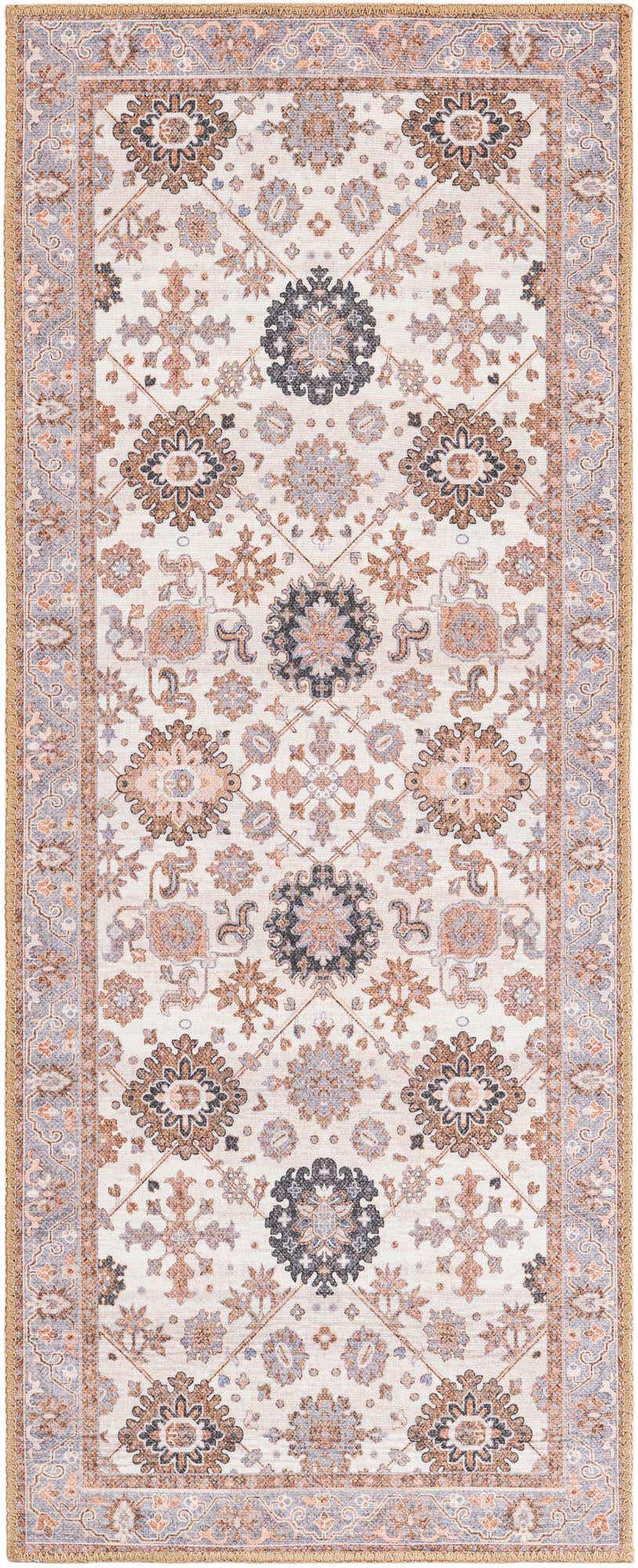2' x 5' 1 Washable Timeless Runner Rug