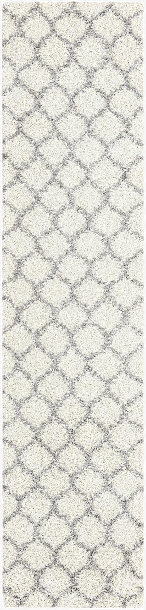 2' 7 x 12' Trellis Shag Runner Rug