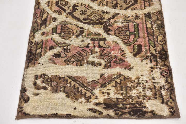 2' 2 x 9' 2 Hand Knotted Ultra Vintage Persian Wool Runner Rug
