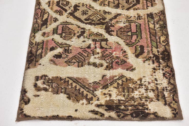 Detail image of 2' 2 x 9' 2 Hand Knotted Ultra Vintage Persian Wool Runner Rug