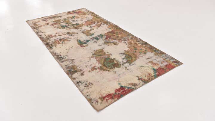 4' x 8' Hand Knotted Ultra Vintage Persian Wool Runner Rug