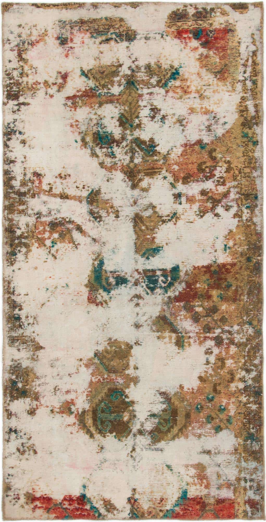 4' x 8' Hand Knotted Ultra Vintage Persian Wool Runner Rug
