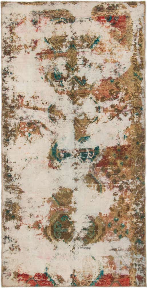 4' x 8' Hand Knotted Ultra Vintage Persian Wool Runner Rug