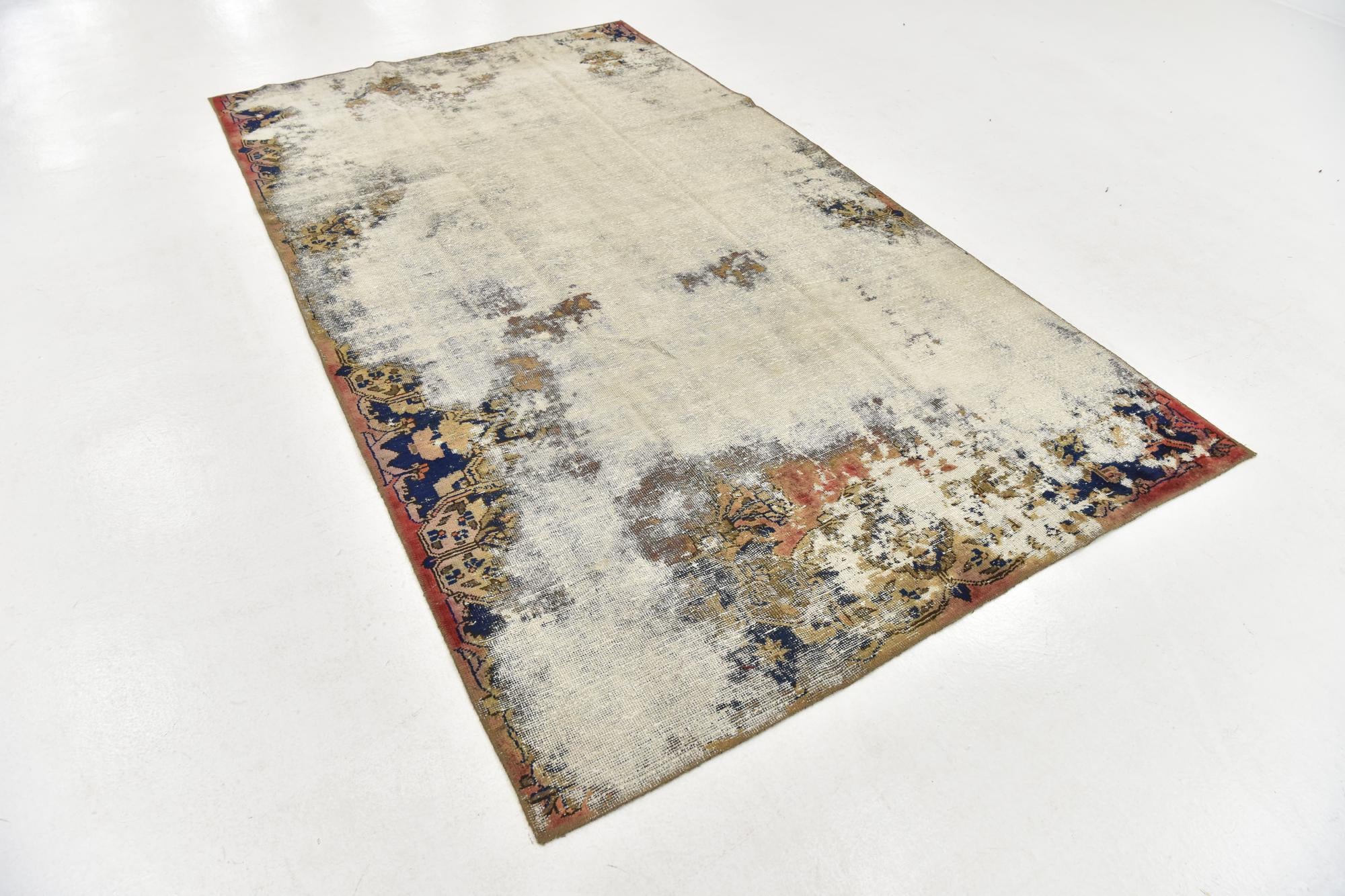 5' 4 x 9' 6 Hand Knotted Ultra Vintage Persian Wool Runner Rug