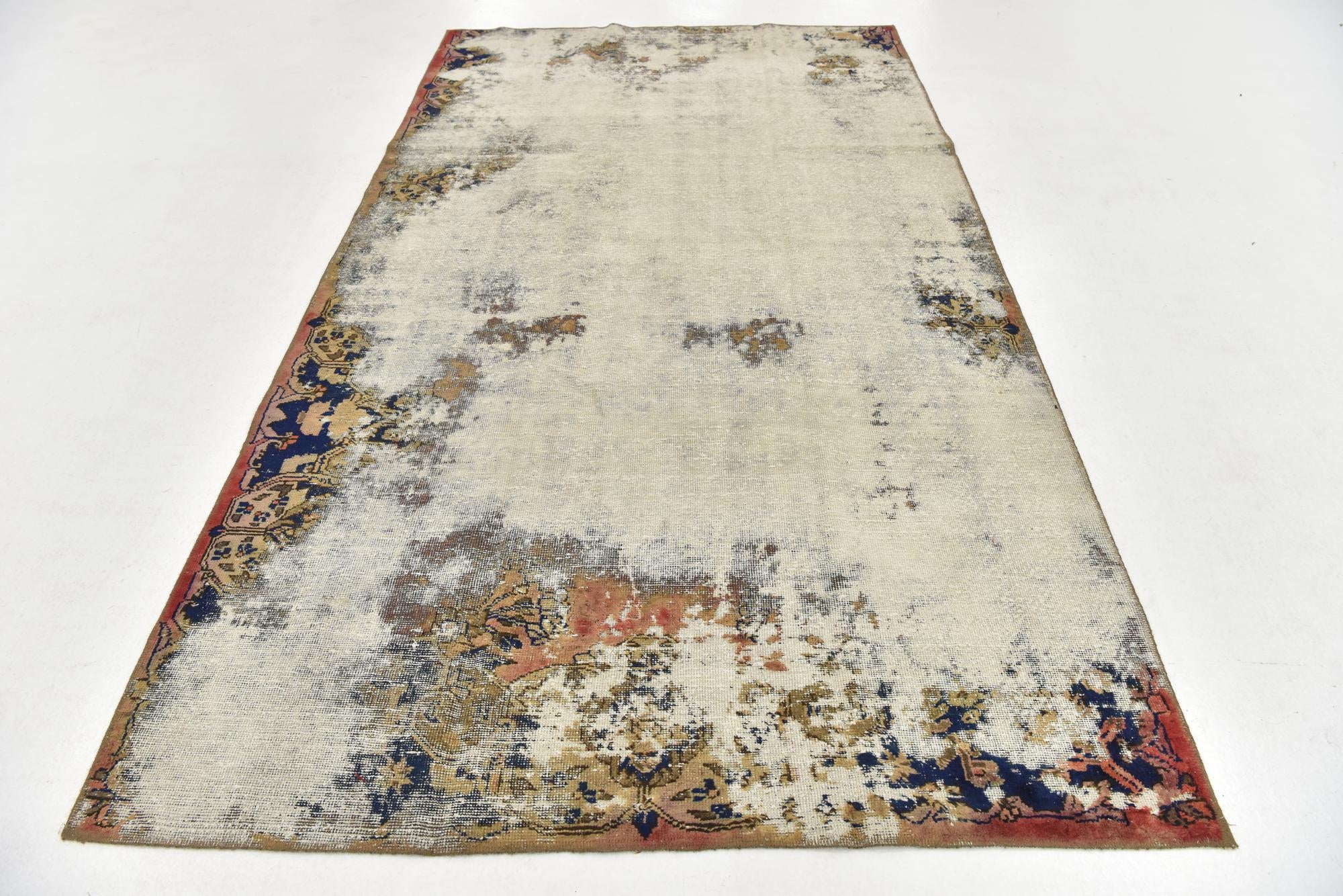 5' 4 x 9' 6 Hand Knotted Ultra Vintage Persian Wool Runner Rug