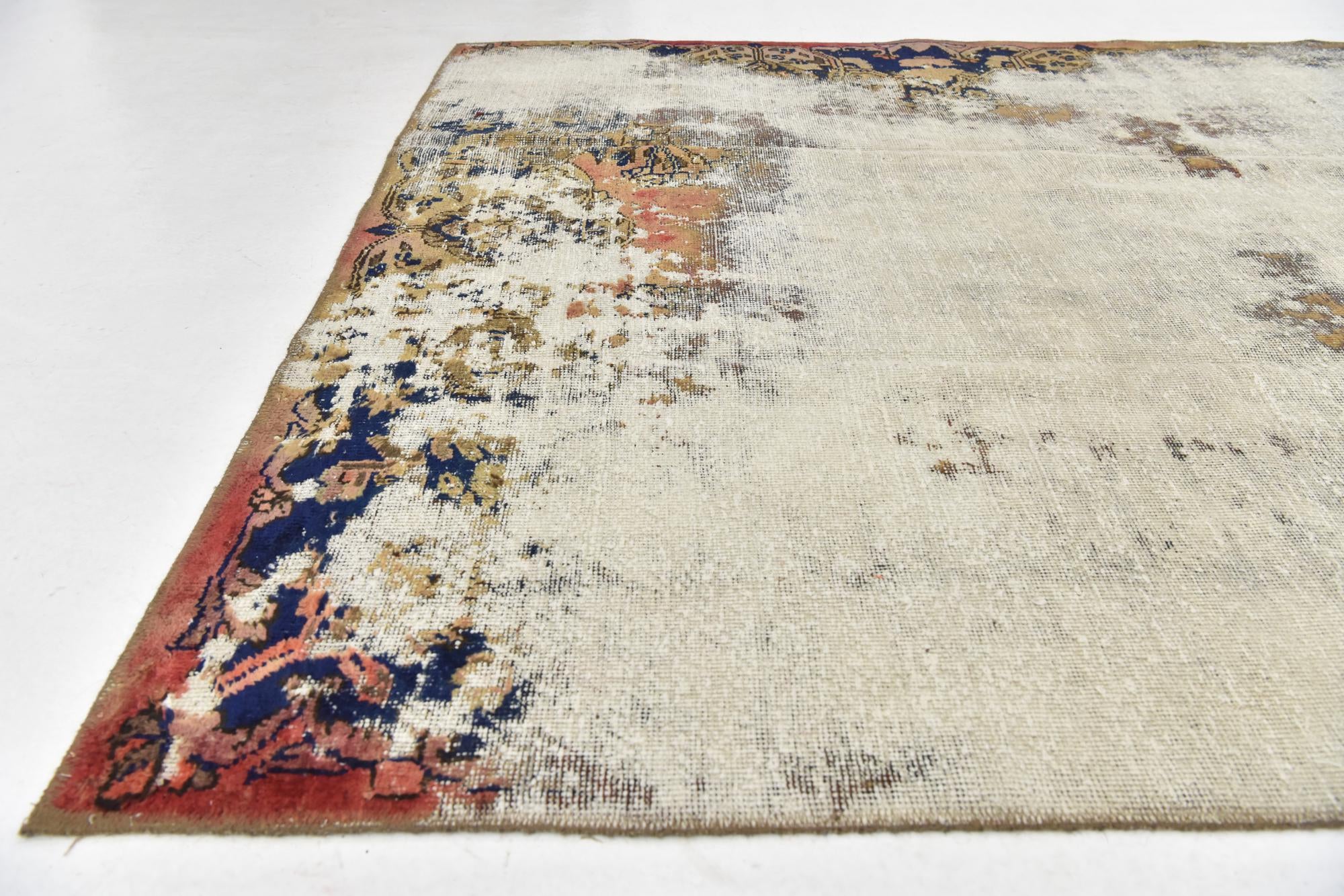 5' 4 x 9' 6 Hand Knotted Ultra Vintage Persian Wool Runner Rug