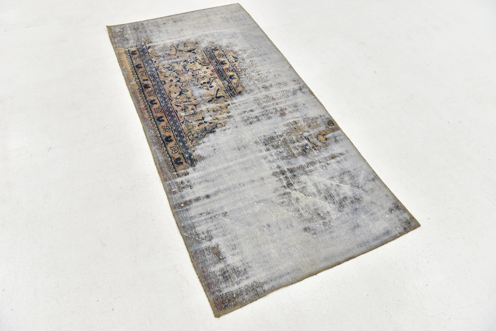 2' 8 x 5' 9 Hand Knotted Ultra Vintage Persian Wool Runner Rug