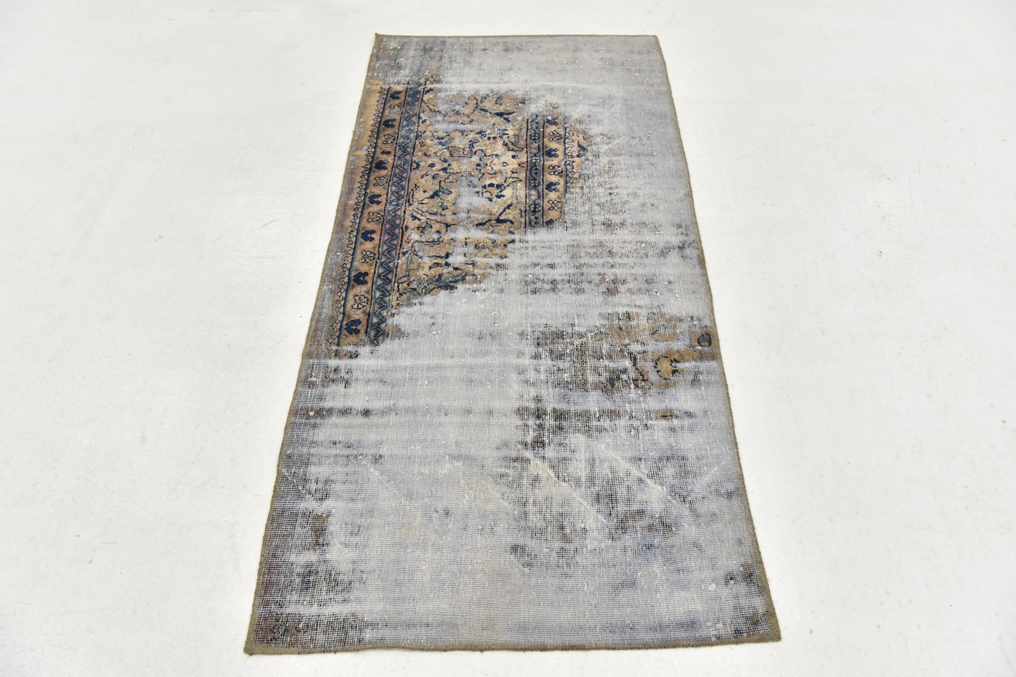 2' 8 x 5' 9 Hand Knotted Ultra Vintage Persian Wool Runner Rug