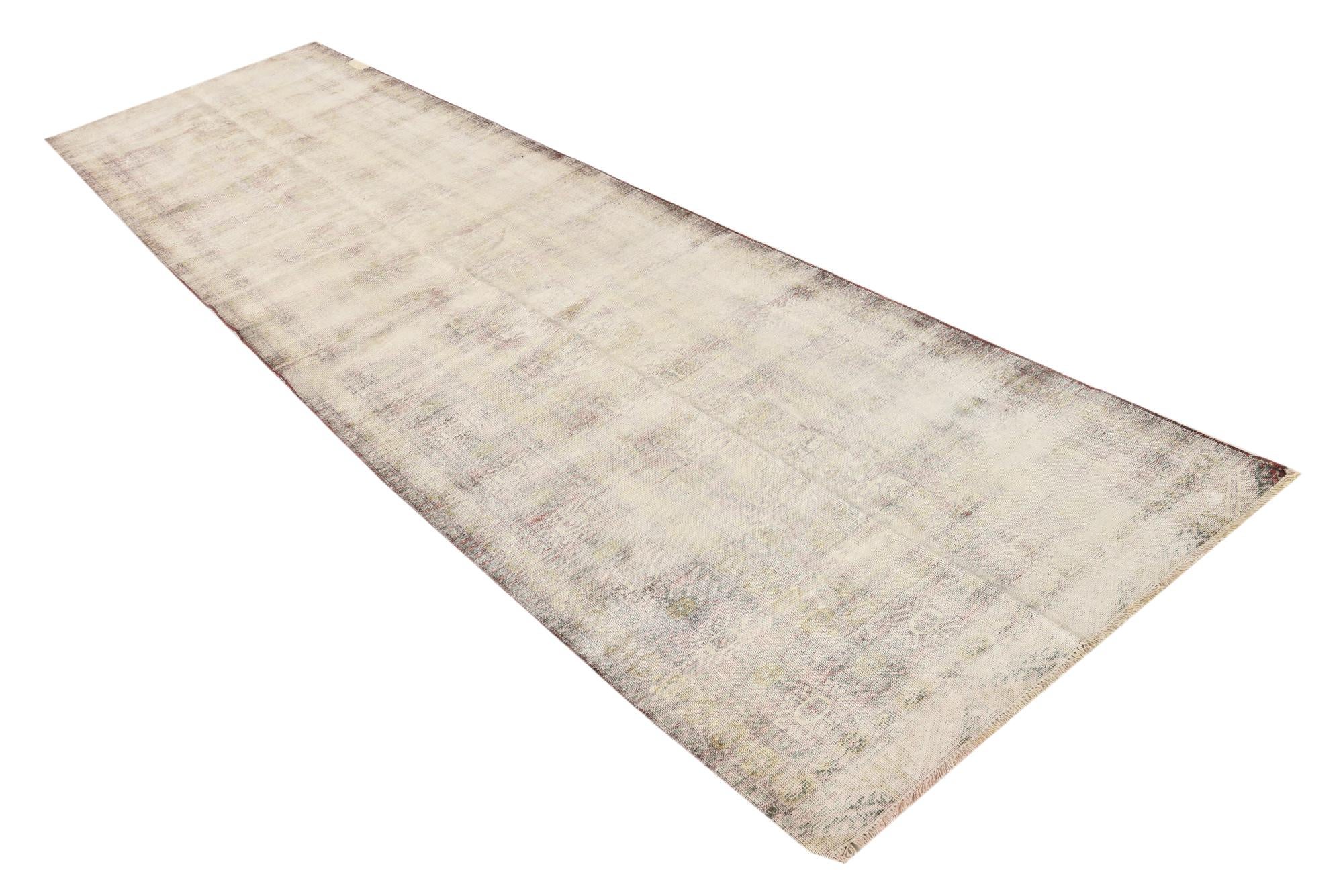3' 1 x 11' 8 Hand Knotted Ultra Vintage Persian Wool Runner Rug