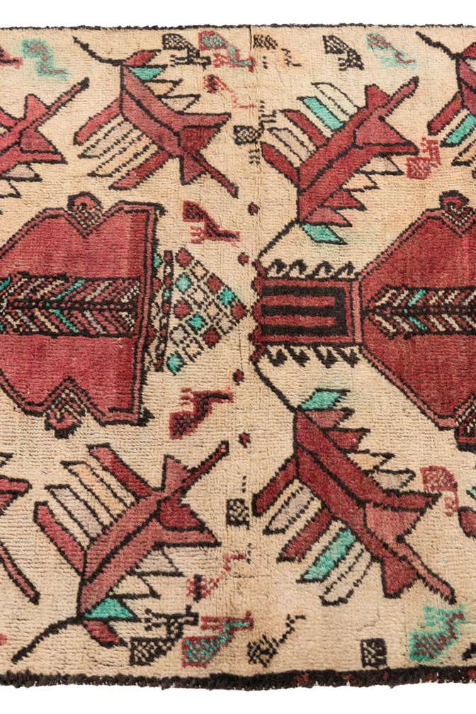 2' 4 x 5' 2 Hand Knotted Ultra Vintage Persian Wool Runner Rug