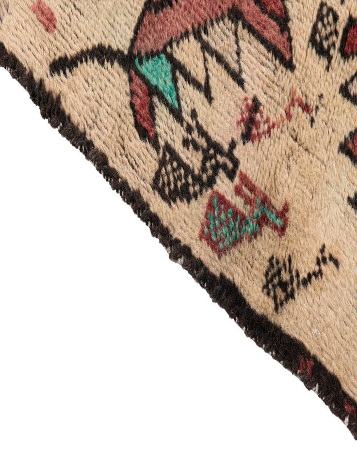 Detail image of 2' 4 x 5' 2  Hand Knotted Ultra Vintage Persian Wool Runner Rug